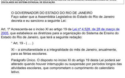 TODOS OS PROFESSORES QUE TRABALHAM NAS ESCOLAS PARTICULARES TÊM DIREITO A 30 DIAS DE FÉRIAS EM JANEIRO